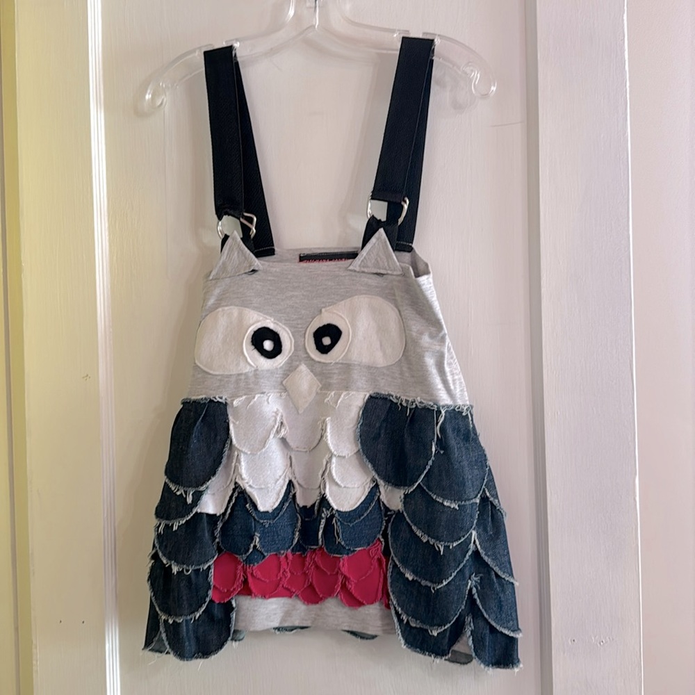 New York Couture Handmade Owl Overall Dress – One Size